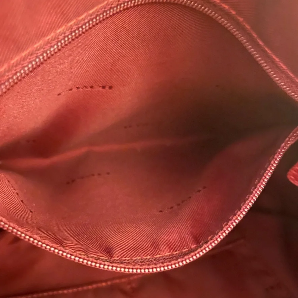 EUC Coach Central Satchel in Deep Red Polished Pebble 37154